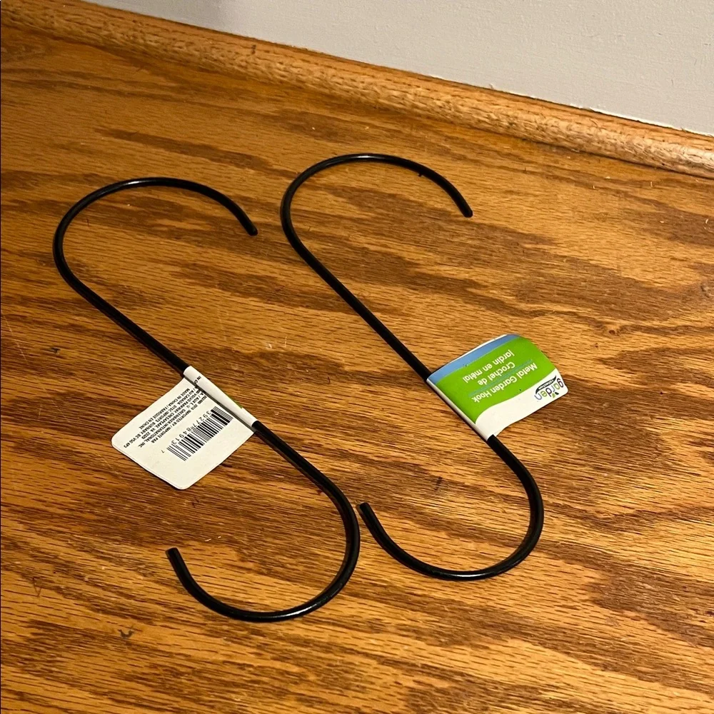 Black Metal S-Hooks for Home Wall Decor